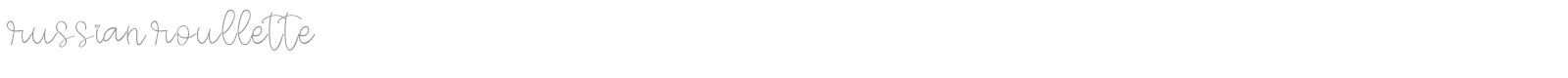 Russian Roullette font preview